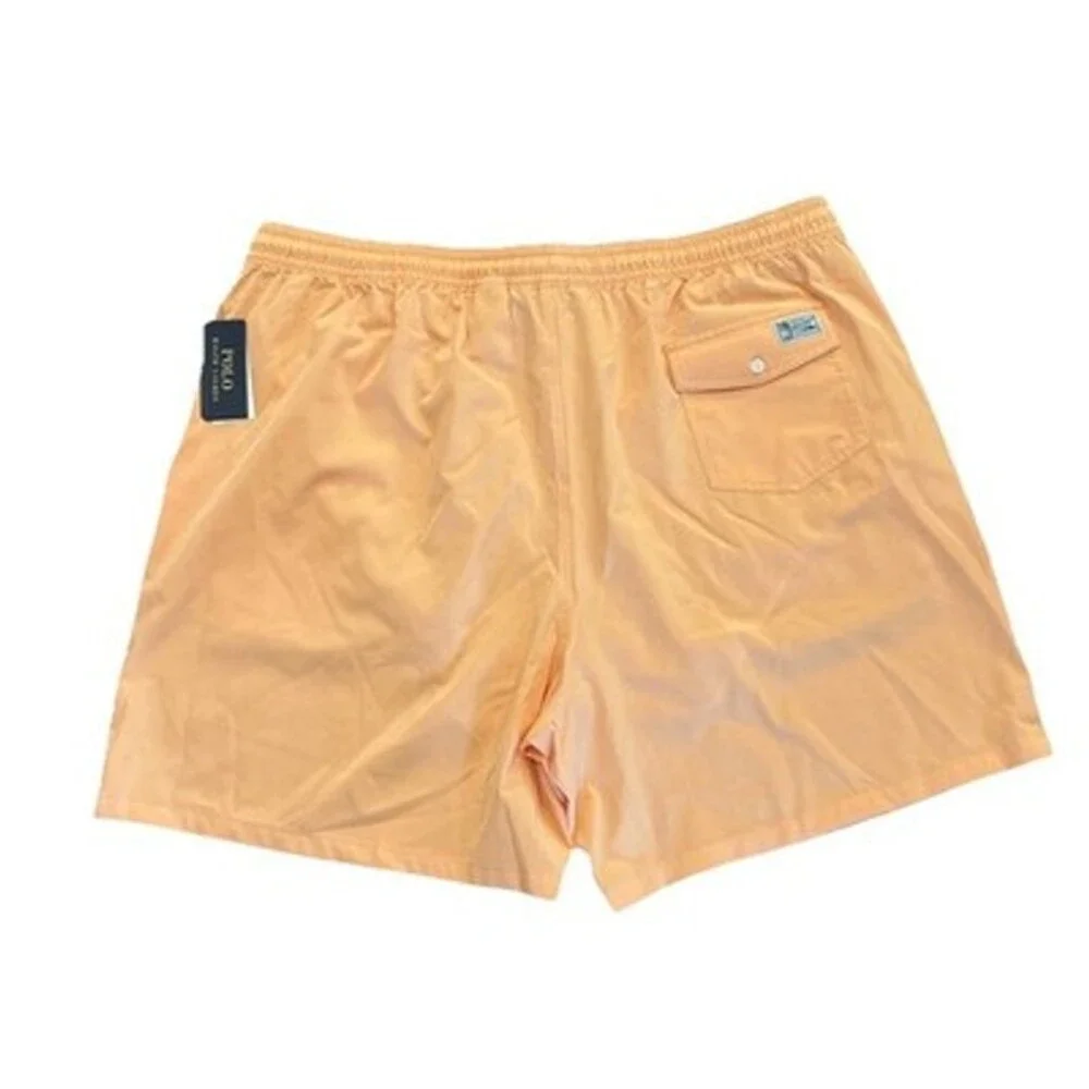 Polo Ralph Lauren Men 4XL Tall Classic Traveler Swim Shorts Coral Orange 6